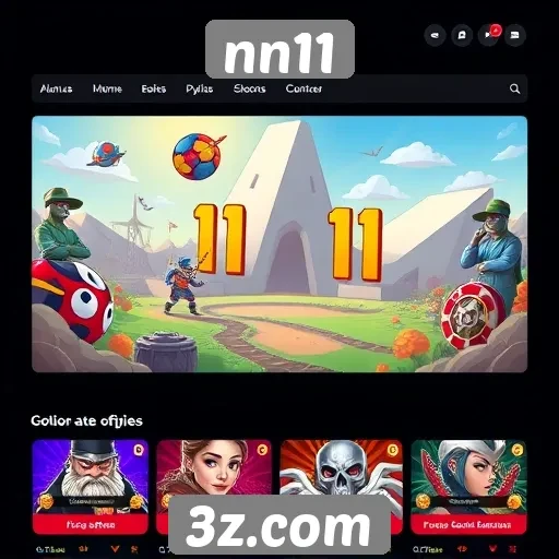Tendências de design no site de jogos nn11